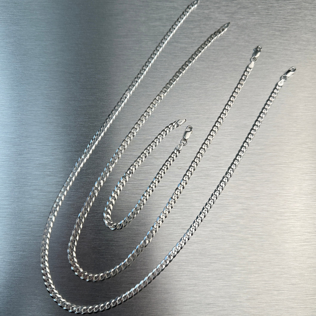 5mm Silver Super Flat Curb Chain