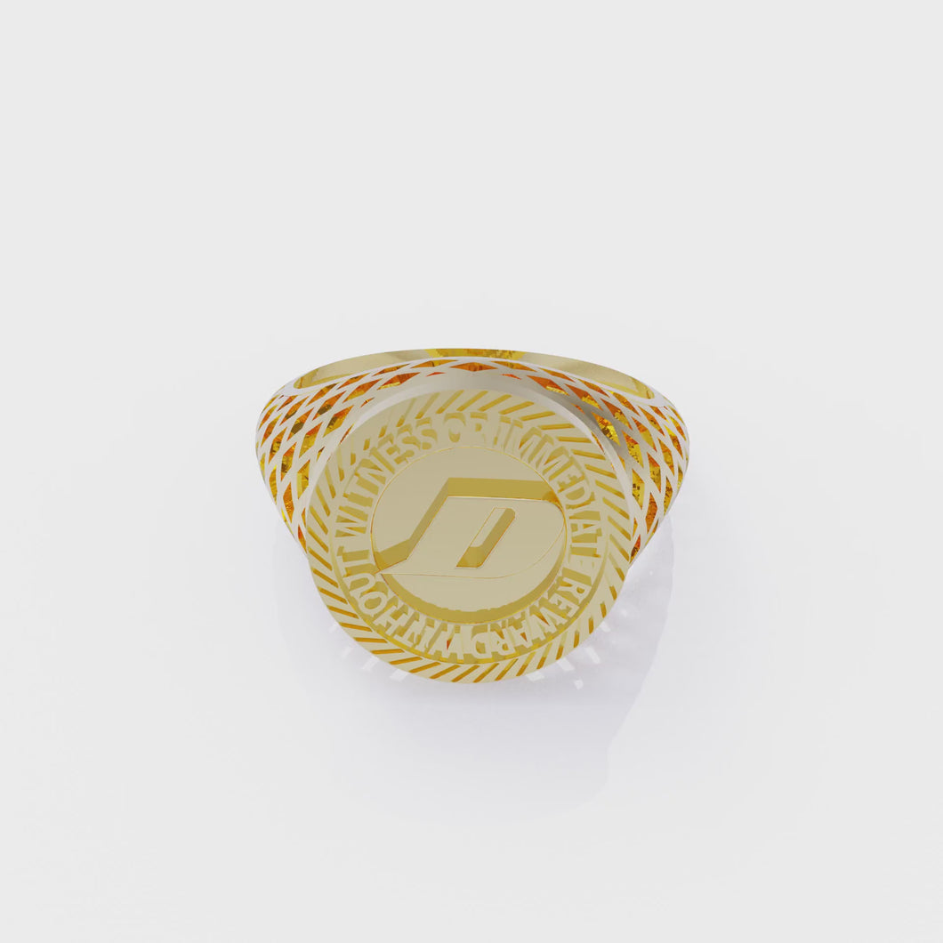 Customisable Lattice Signet Gold