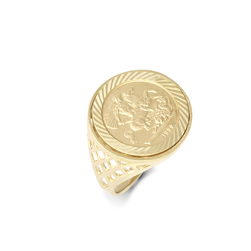 9CT SOLID GOLD, MINI BASKET SOVEREIGN (1/10)